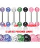 PIERCING LANGUE PAILLETTE STRASS BRILLANT