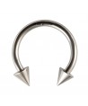 Fer a cheval en acier chirurgical boule ou spike