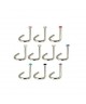 LOt 8 piercing nez strass barre en tire bouchon