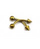 piercing arcade boule spike doré
