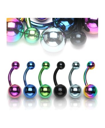 piercing nombril plaqué titane