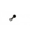 piercing tragus etoile acier couleur noir boule broche tige 1.2x6mm helix lobe oreille