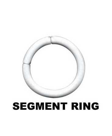 Piercing anneau segment teton arcade tragus acier blanc