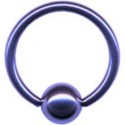 piercing anneau captif boule de serrage couleur violet