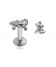 PIERCING LABRET LEVRE SALAMANDRE LEZARD ACIER