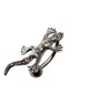 Piercing nombril salamandre strass blanc animal lezard tige inversé articulé