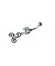piercing celtique nombril strass blanc
