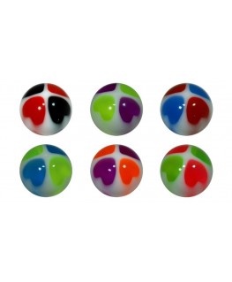 LOT DE 12 Accesoire piercing bonbon sucette tourbillon ball bille avec de la couleur filetage 1.6mm boule 6mm langue