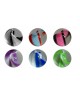 Piercing nombril lot 6 jolie boule tourbillon transparent filetage 1.6mm x 8mm