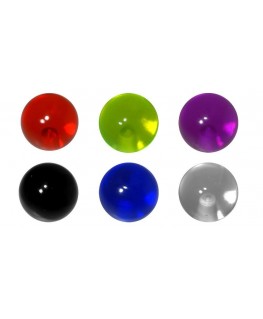 Piercing nombril lot 6 boule de couleur transparente filetage 1.6mm x 8mm
