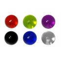Piercing nombril lot 6 boule de couleur transparente filetage 1.6mm x 8mm