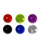 Piercing nombril lot 6 boule de couleur transparente filetage 1.6mm x 8mm