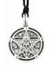 Pendentif Pentache etain avec cordon noir