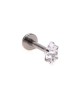 piercing labret tragus ovale strass blanc tragus levre