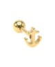 Piercing ancre marine de bateau oreille lobe tragus couleur doré