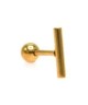 Piercing TUBE oreille lobe tragus couleur doré