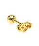 Piercing infini coeur oreille lobe tragus couleur doré