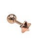 piercing étoile relief 3D oreille tragus couleur doré rose