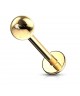 piercing labret levre boule couleur doré