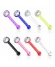 LOT 8 Piercing Nez Pétant Speciale Bio Flexible Bijou Stud Narine Transparent Strass Blanc