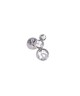 Piercing  oreille tragus triple strass rond 3,2,1mm BLANC cartilage