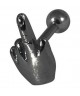 Piercing langue doigt d'honneur noir