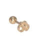 Piercing Ohm Barbell Cartilage Lobe Oreille en Acier Chirurgical 316L Couleur Doré Tragus