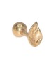 piercing petite feuille pour oreille couleur doré