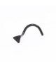 Piercing nez triangle noir stud narine tige fine petite courbée