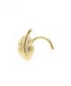 Piercing nez plume stud narine tige fine petite courbée couleur doré