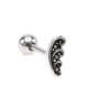 Piercing w tragus t oreille lobe cartilage plume acier chirurgical 316L