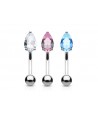 Piercing Arcade Ovale Strass Barre courbée 1.2 x 8 mm