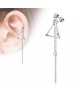 Piercing cartilage pendentif barre triangle oreille
