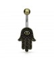 Piercing nombril main fatma Khamsa symbole oeil yeux religieuse et culturelle ohm antique