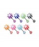 LOT 4 Piercing langue silicone plastique virus boule aléatoire. ball bille barbell bouche