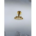 Piercing tragus oreille flat helix lobe micro boule vissable ear oor orelha couleur doré