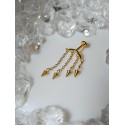 Piercing helix tragus lobe oreille chaine pendant couleur doré spike cartilage