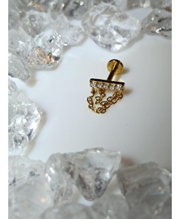 Piercing helix tragus lobe oreille petite chaine couleur ear oor spike cartilage barre rectangle