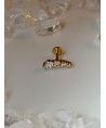 Piercing tragus quatre strass blanc couleur doré bijoux lobe oreille