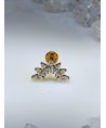 piercing tragus oreille flat helix lobe strass blanc vissable ear orelha couleur doré oor