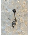 Piercing yeux tete de serpent nombril cobra en 3D bijoux