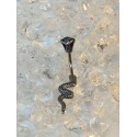 Piercing yeux tete de serpent nombril cobra en 3D bijoux