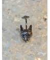 Piercing nombril chat tribal fleur yeux strass bleu