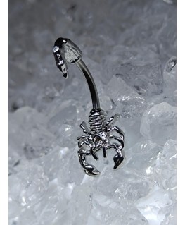 piercing scorpion animal du desert tres jolie en relief inversé nombril 3d