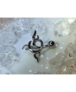 Piercing nombril inversé tribal bijou ventre tige banane a l envers bauchnabel navel ombligo