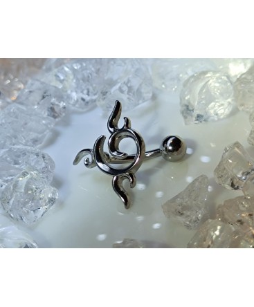 Piercing nombril inversé tribal bijou ventre tige banane a l envers bauchnabel navel ombligo