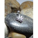 piercing nombril feuille de cannabis strass vert