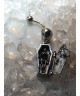 Piercing nombril gros cerceuil cadavre os rip halloween gothique strass blanc