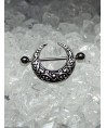 Piercing Anneau de Bouclier de téton Demi Lune Mamelon Sein en Forme de Croissant