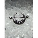 Piercing Anneau de Bouclier de téton Demi Lune Mamelon Sein en Forme de Croissant